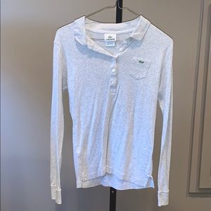 Gray long sleeve Lacoste shirt